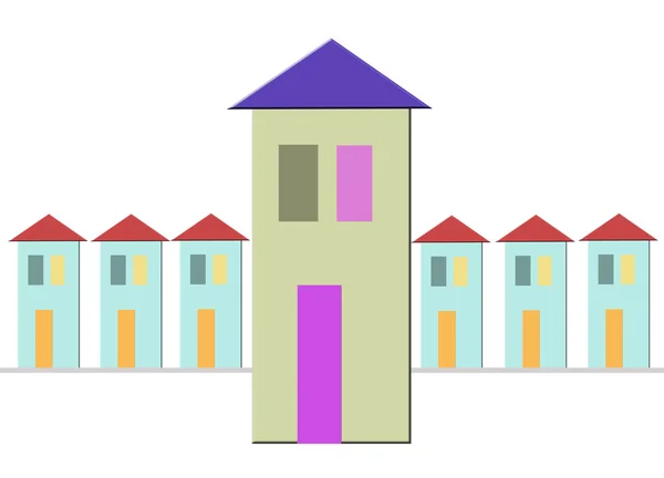Kleurrijke huizen — Stockfoto