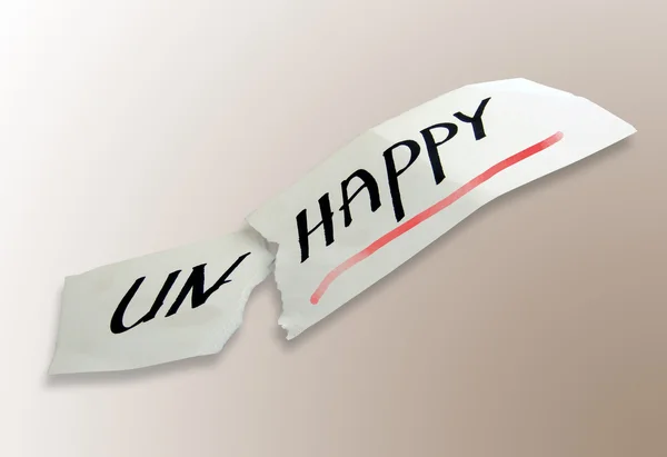 Feliz não feliz — Fotografia de Stock