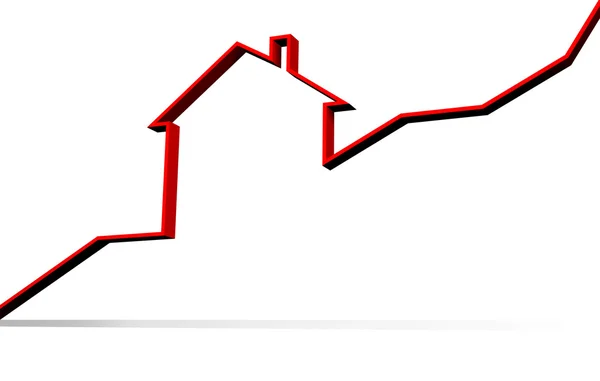 Grafikon a lakáspiac — Stock Fotó