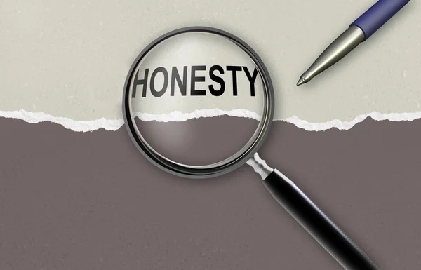 Palavra honestidade — Fotografia de Stock