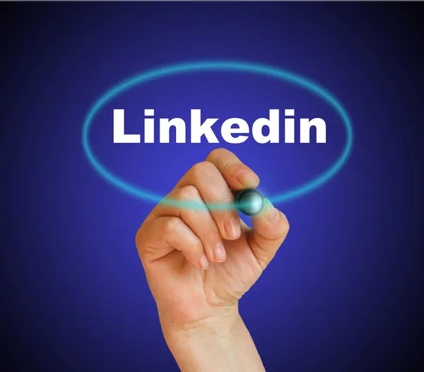 Schreiben von Wort "linkedin" — Stockfoto