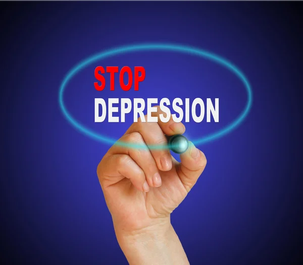 Остановить депрессию — стоковое фото