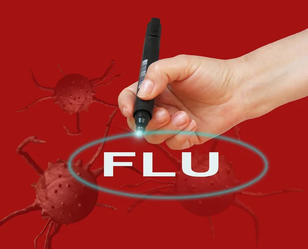 Influenza prodotta in software 2d — Foto Stock