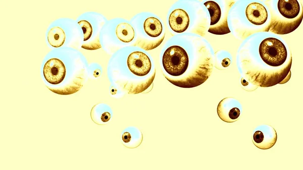 Illustration Eyes Ball Auf Abstraktem Hintergrund — Stockfoto