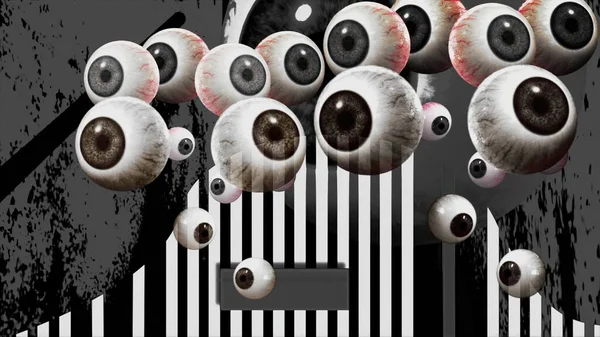 Illustration Eyes Ball Abstract Backround — стокове фото