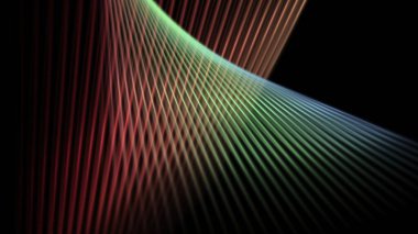 3d illüstrasyon - Soyut Renkli Çizgili Yüzeyin Eşsiz Tasarımı