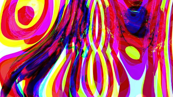 Ilustração Abstract Psychedelic Weird Digital Futuristic Background — Fotografia de Stock