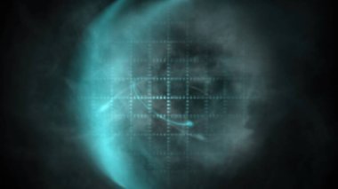 3D illüstrasyon - Bulutlardan yapılmış sihirli yıldız atomu