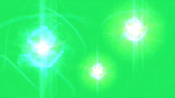 Ilustracja Świecące Tło Plazmy Zielonym Ekranie — Zdjęcie stockowe