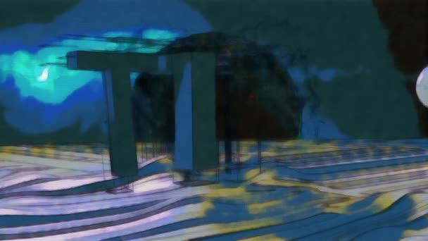Animation Paysage Fantaisie Sci Alien Futuriste Propre Rendu — Video