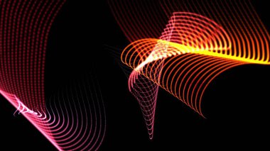 3d illüstrasyon - Hipnotik çizgiler geometrik desenler yaratır. Bilgisayar grafikleri