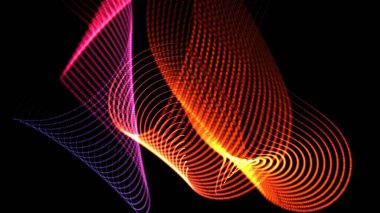 3d illüstrasyon - Hipnotik çizgiler geometrik desenler yaratır. Bilgisayar grafikleri