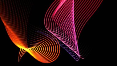 3d illüstrasyon - Hipnotik çizgiler geometrik desenler yaratır. Bilgisayar grafikleri