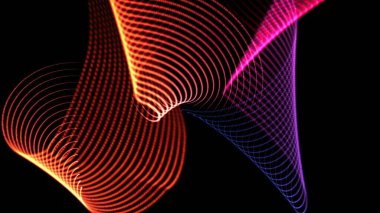 3d illüstrasyon - Hipnotik çizgiler geometrik desenler yaratır. Bilgisayar grafikleri