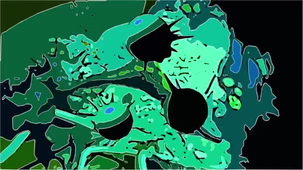 Анимация Комическом Стиле Вирус Атакует Клетку — стоковое видео