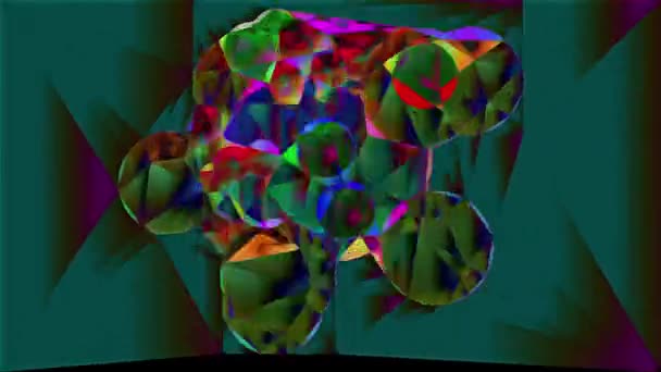 Animación Estilo Cómico Esferas Magnéticas Pegajosas Bolas Flotantes Golpeándose Empujándose — Vídeos de Stock