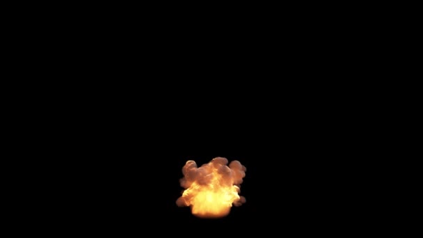 Animace Výbuchu Ohnivé Koule — Stock video