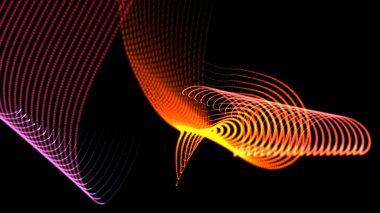 Siyah arkaplanda 3d soyut resimleme