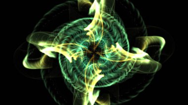 Siyah arkaplanda 3d soyut resimleme