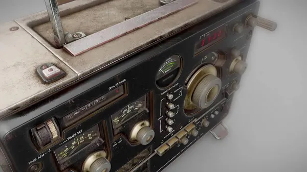 Illustratie Van Vintage Oude Radio Met Dof — Stockfoto