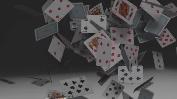 Falling Playing Cards Animação — Vídeo de Stock