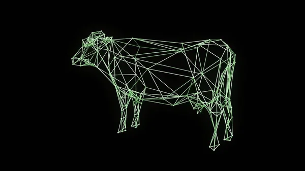 Ilustração Modelo Armação Arame Vacas Leiteiras Clássicas Isoladas Girar — Fotografia de Stock