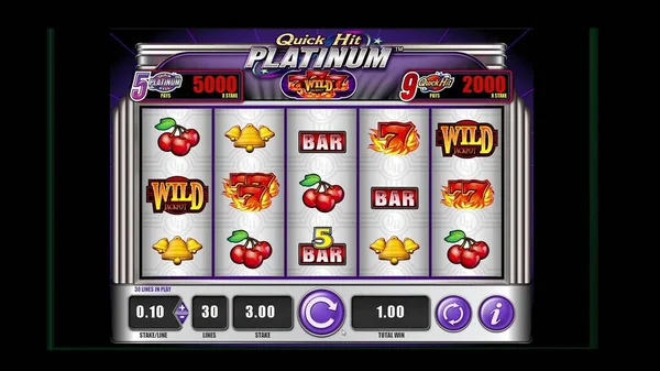 3d illustration - Slot Machine and winner bar