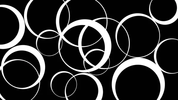 3Dイラスト ミニマルアート 黒い背景の円の形 — ストック写真
