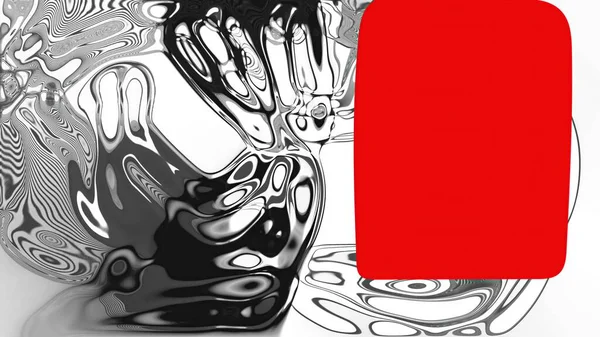 Illustration Κόκκινο Και Μαύρο Ορθογώνιο Minimal Art Style Υγρό Φόντο — Φωτογραφία Αρχείου
