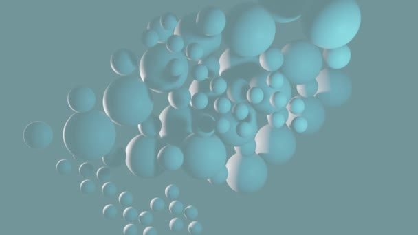 Abstract Advertisement Footage Sticky Magnetic Spheres Floating Balls Hitting Pushing — Stock Video