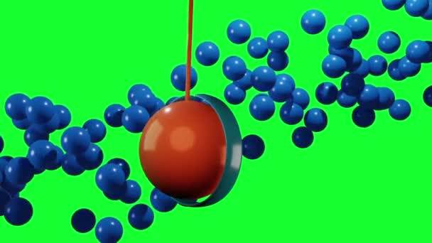 Animação Composição Móvel Abstrata Com Pêndulo Anel Partículas — Vídeo de Stock