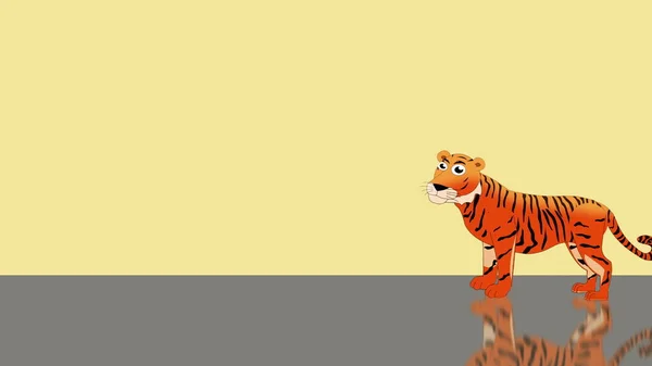 3D图解 老虎跑图 — 图库照片
