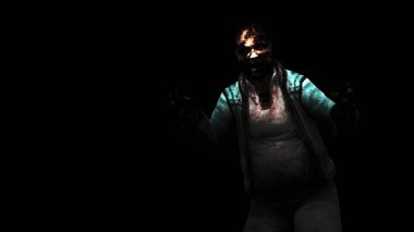 3D illüstrasyon - Efektli Korkunç Zombi