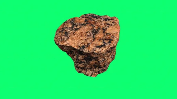 Ilustracja Kamień Zielonym Tle Ekranu — Zdjęcie stockowe