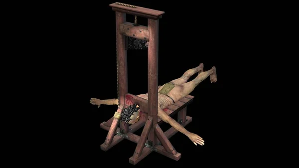 Illustration Guillotine Device French Revolution — 图库照片