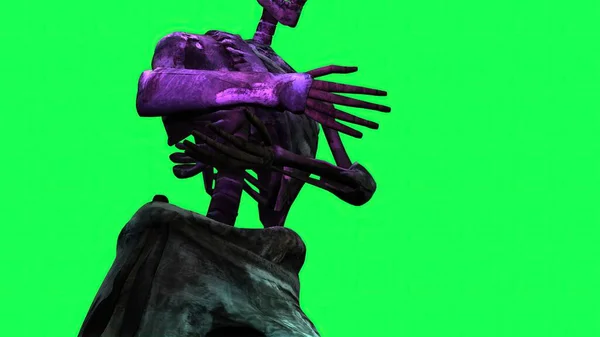 Иллюстрация Страшный Мертвый Зомби Изолированы Зеленом Фоне — стоковое фото