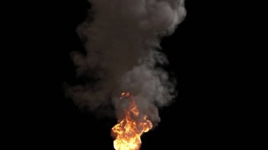 3D illüstrasyon - Ateş Topu Patlaması