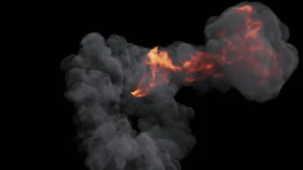 Ilustración Explosión Bola Fuego — Foto de Stock