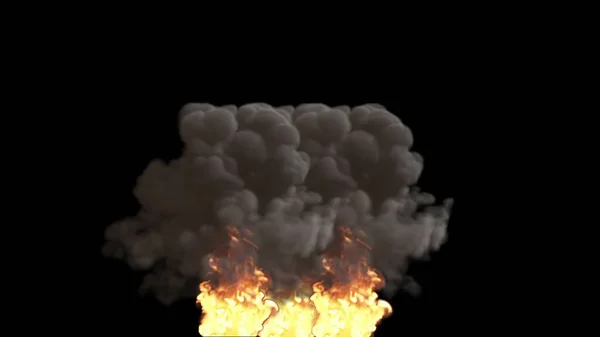 3Dイラスト Fire Ball Explosion — ストック写真