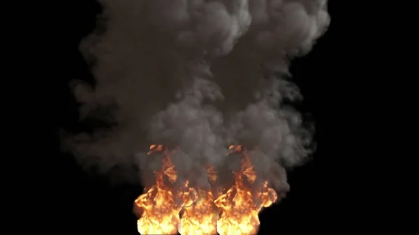 Иллюстрация Fire Ball Explosion — стоковое фото