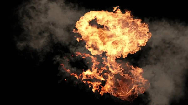 Иллюстрация Fire Ball Explosion — стоковое фото