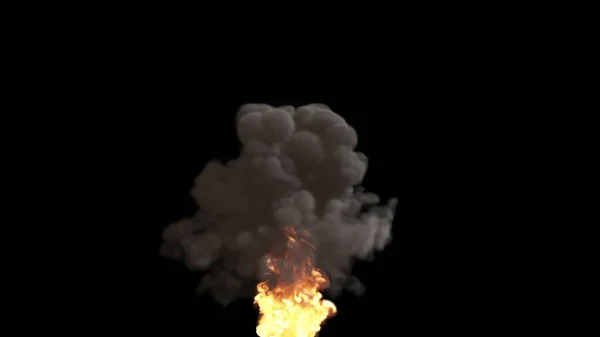 Illustration Fire Ball Explosion Fotografias De Stock Royalty-Free