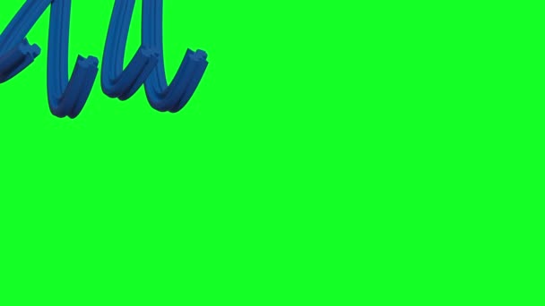 Abstrato Forma Espiral Rotativa Desenho Computador Animado Tela Verde — Vídeo de Stock