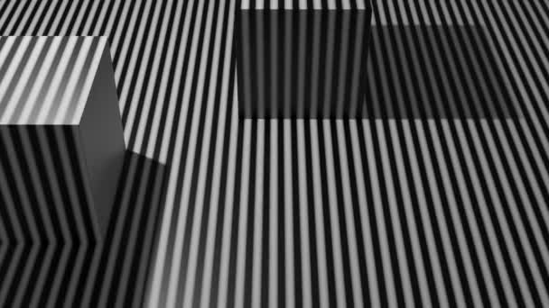 Abstrakter Hintergrund Schwarz Weiß Linien Bewegungsgrafik Video — Stockvideo