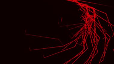 motion graphics with animated blue  lines on black background