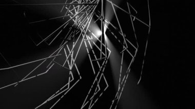 motion graphics with animated blue  lines on black background