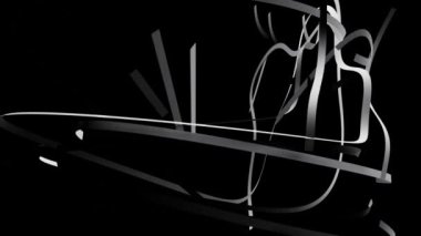 abstract black and white motion background with moving tapes