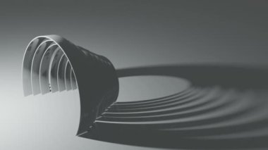 Flying through the futuristic white tunnel. Abstract 3D animation. The concept of illuminated corridor, interior design, spaceship, science, lab, technology, science, architecture, industry