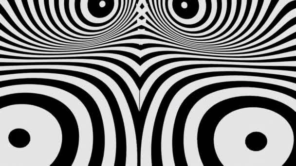 移動線のある抽象的な白黒の動きの背景 — ストック動画