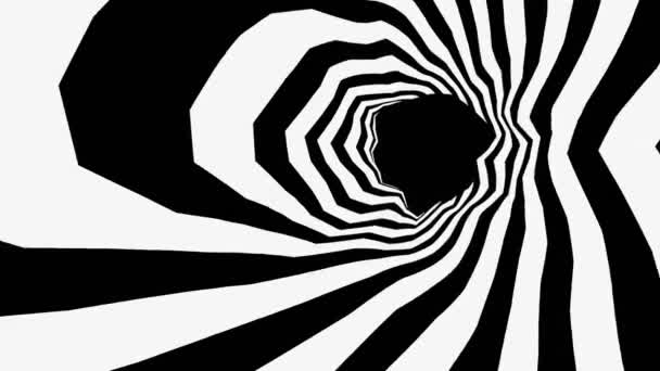 Fondo Abstracto Movimiento Blanco Negro Con Líneas Móviles — Vídeo de stock